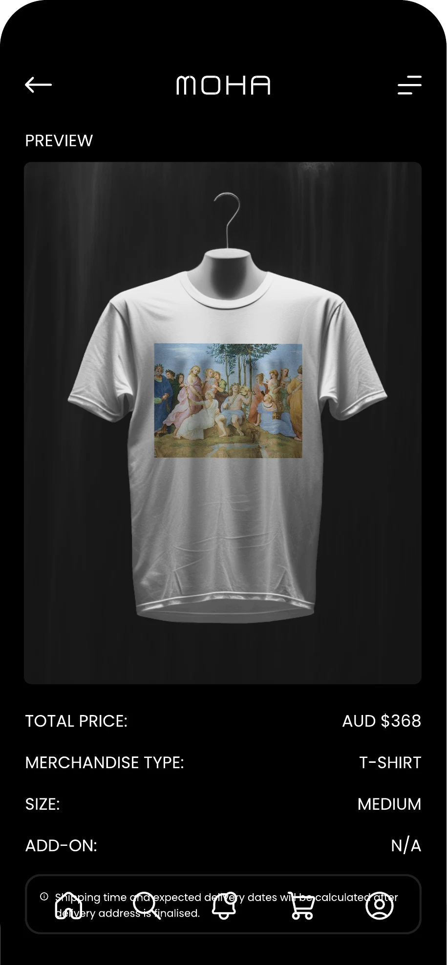 Merchandise preview